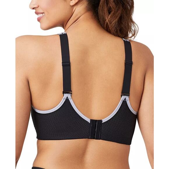 Wacoal Kerri Contour Wirefree Sports Bra Adjustable Black Size 34C NWT - Picture 3 of 12